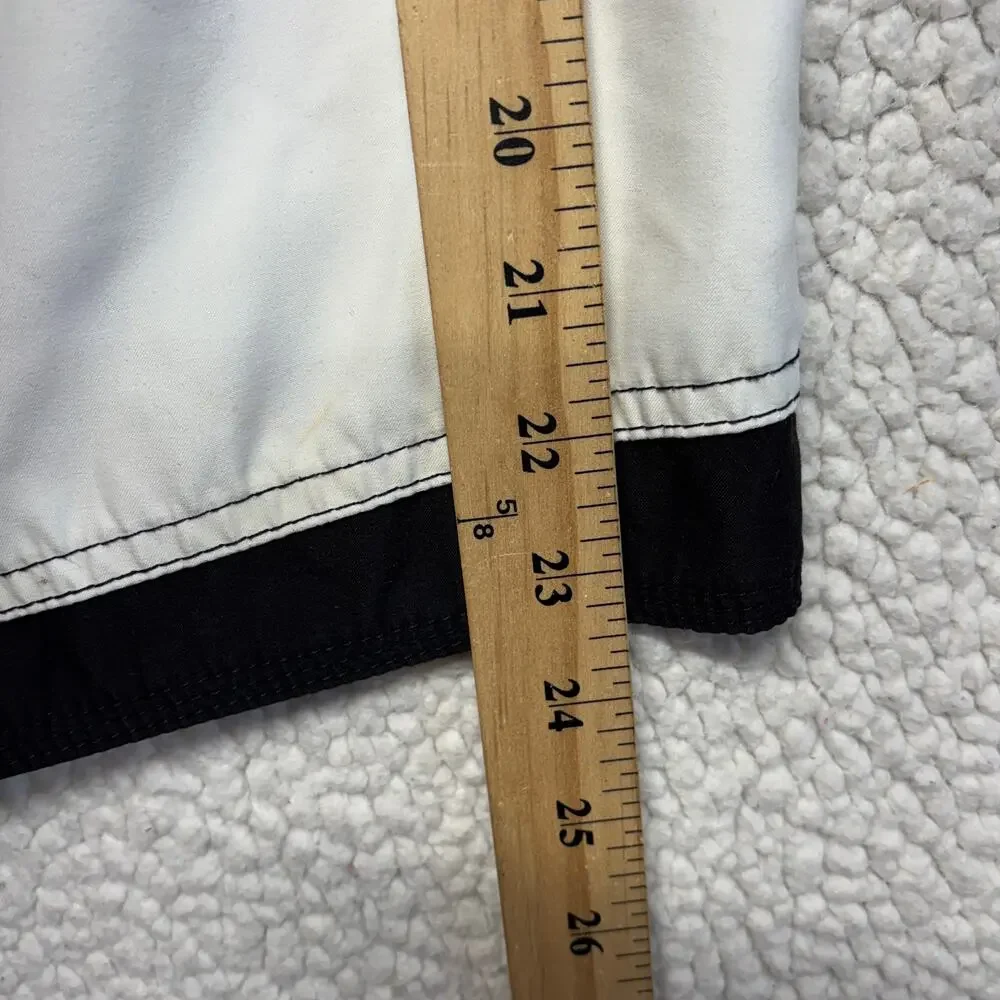 Vintage Hurley Boardshorts 38 White Green Swim Trunks Surfing Classic 90s Y2K